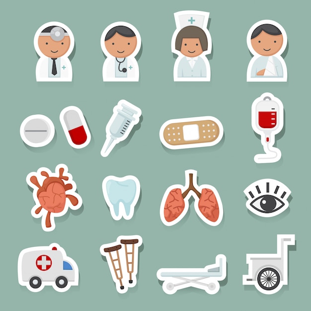 Vector medical icons set