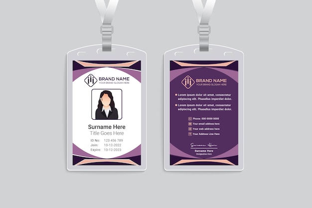 Medical id card design