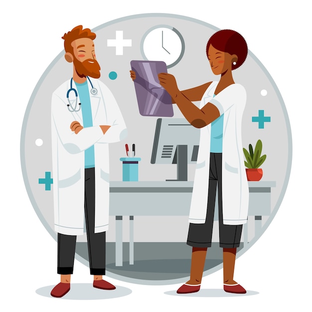 Medical illustration in flat design