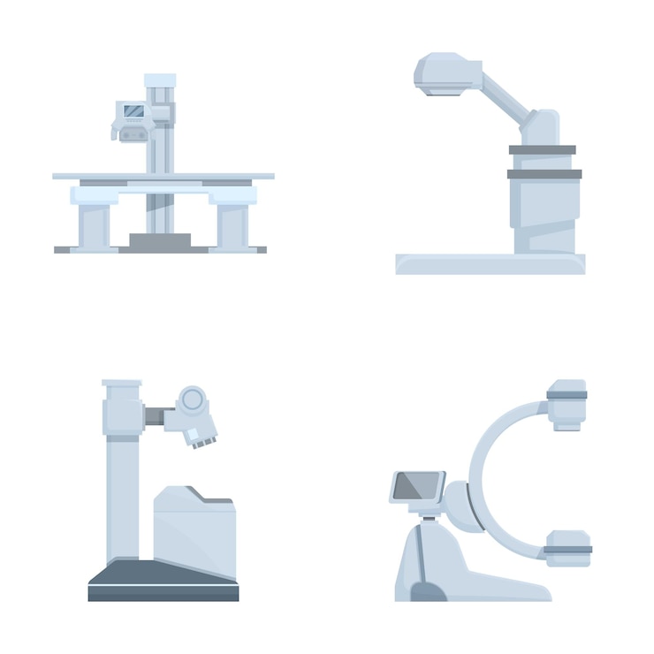 Vector medical imaging equipment vector set