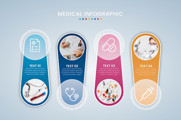 Stile di raccolta infografica medica