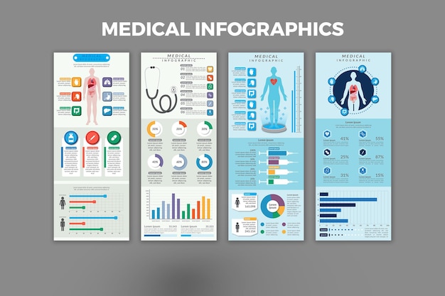 Vector medical infographic template design