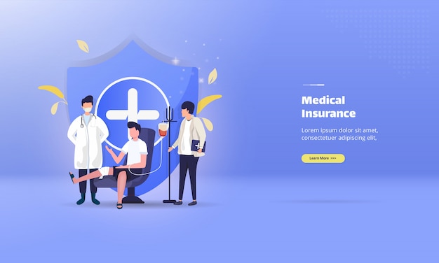Concetto di illustrazione di assicurazione medica