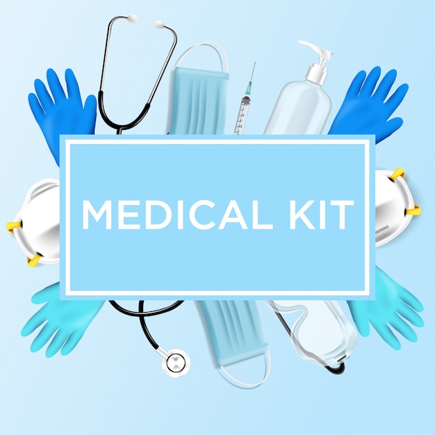 Medical kit editable website banner