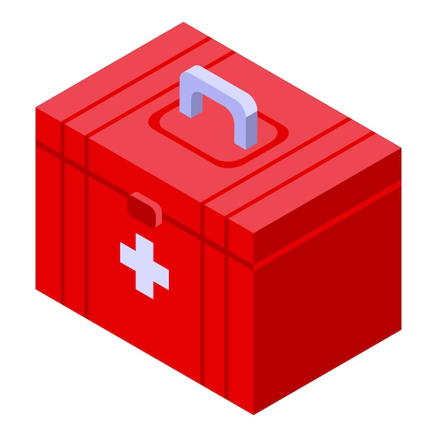 의료 키트 아이콘 흰색 배경에 고립 된 웹 디자인을 위한 의료 키트 벡터 아이콘의 아이소메트릭