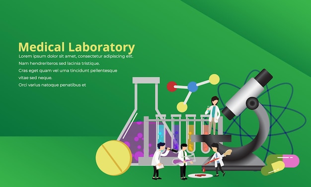 medical laboratory research with science