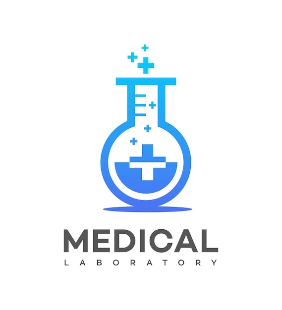 Vector medical laboratory science logo