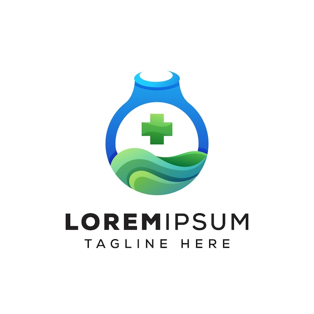 Modello di logo di laboratori medici