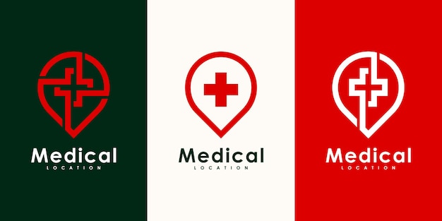 Medical location logo design