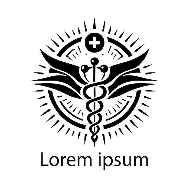 Vettore progettazione del logo medico