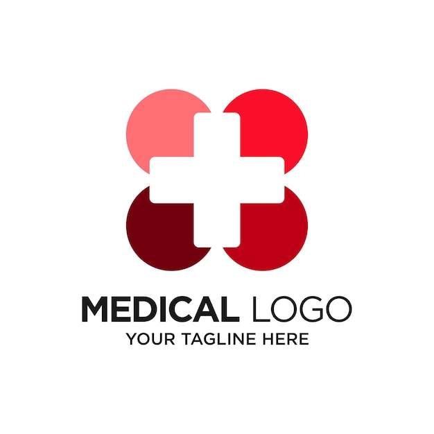 Illustrazione di vettore di ispirazione del modello di progettazione di logo medico