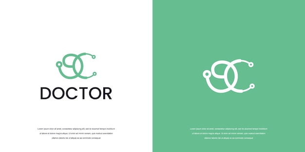 medical logo doctor stethoscope design