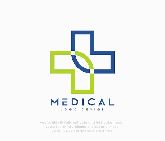 Medical logo with a cross and a cross