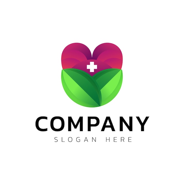 Medical logo with heart icon