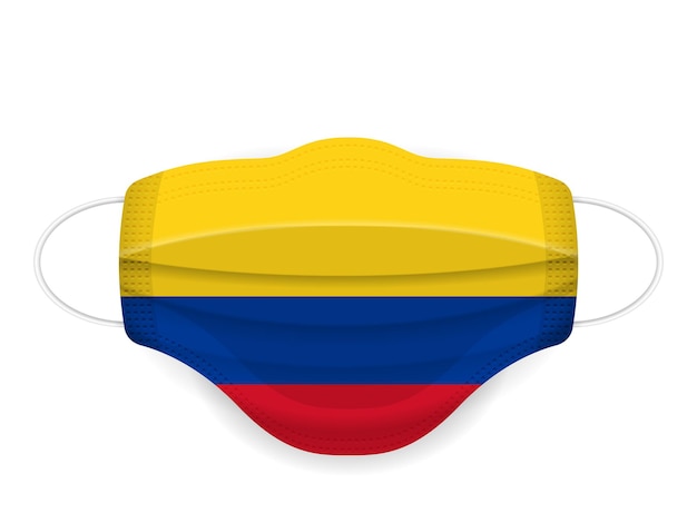 Medical mask colombia flag