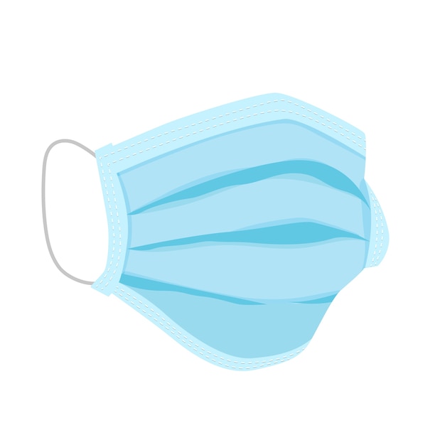 Vector medical mask in flat design