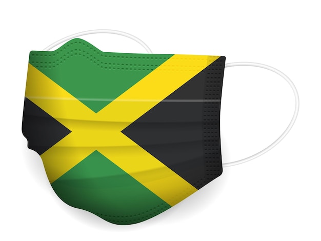 Medical mask Jamaica flag