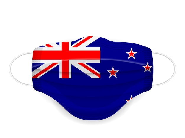 Medical mask New Zealand flag