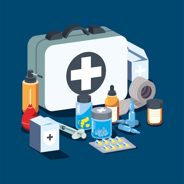 Medical and medicine icon bundle