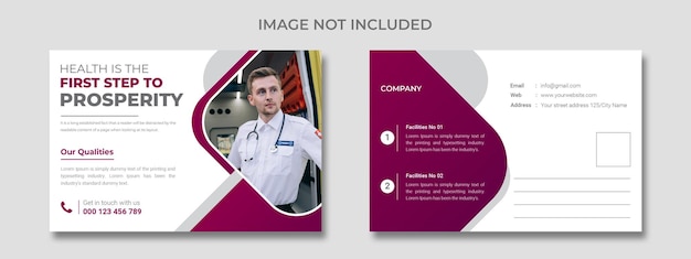 Medical Modern Post Card Design Template