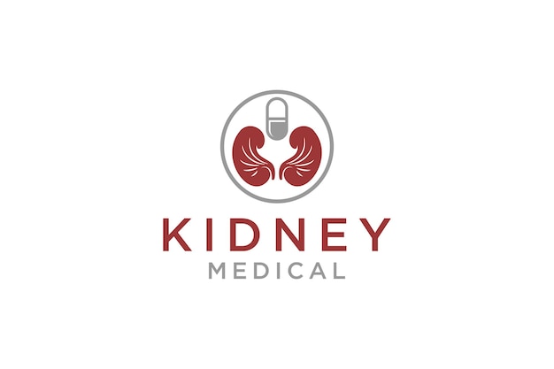 Vector medical nephrology logo design kidney icon symbol healthcare illustration