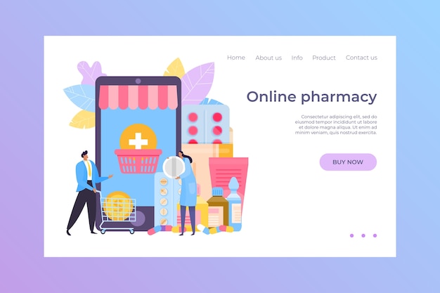 Medical online pharmacy concept