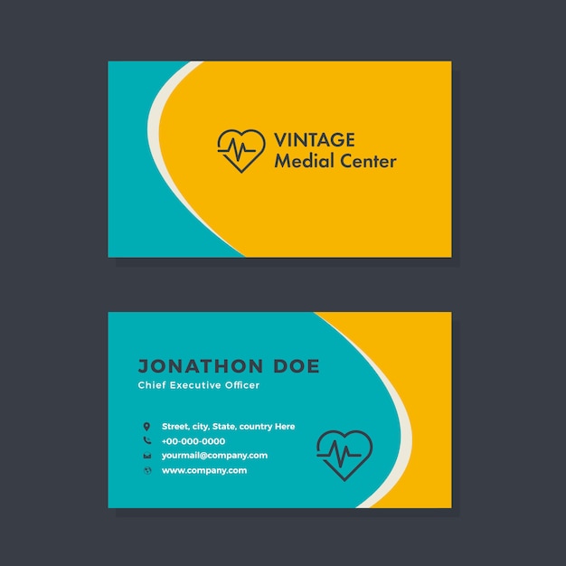 Vector medical & pharmacy business card design