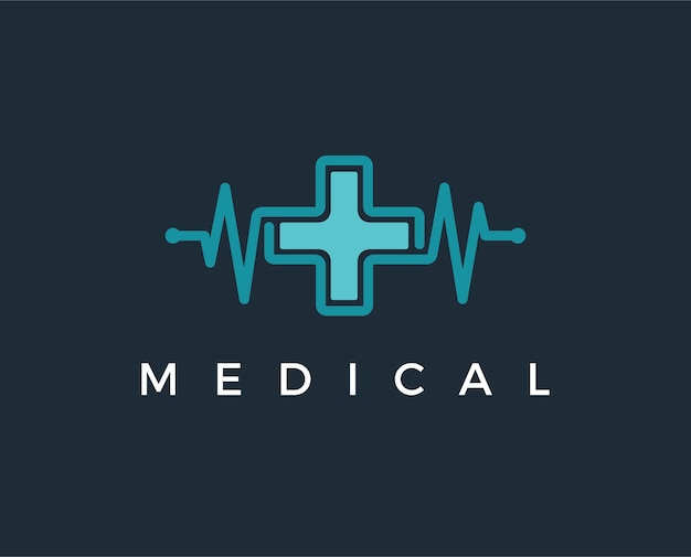 Medical pharmacy logo design template illustrator