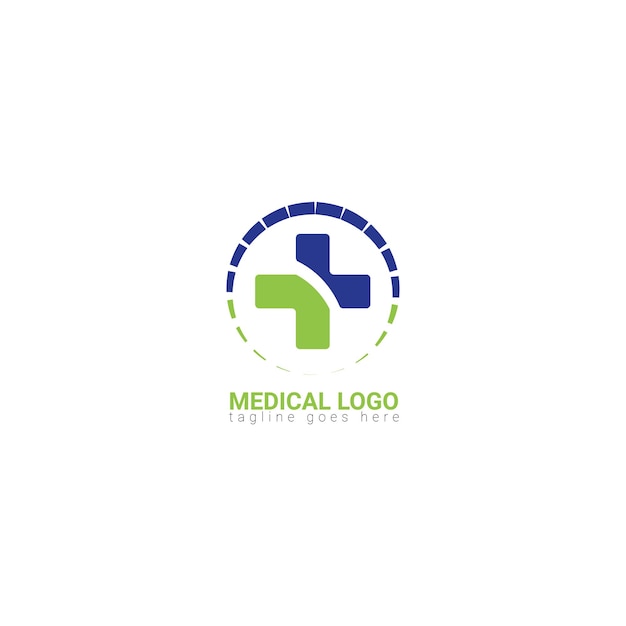Vettore modello di progettazione logo farmacia medica.- illustratore vettoriale