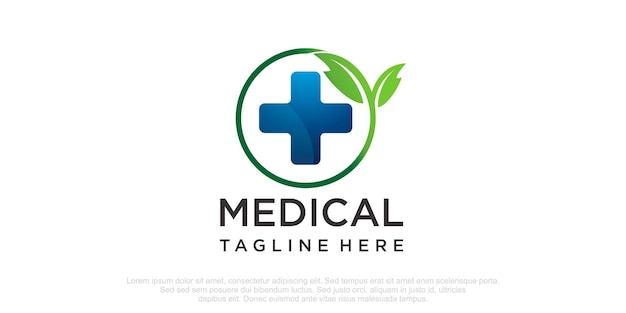 Medical pharmacy and wellness logo design template vector logo medical icons