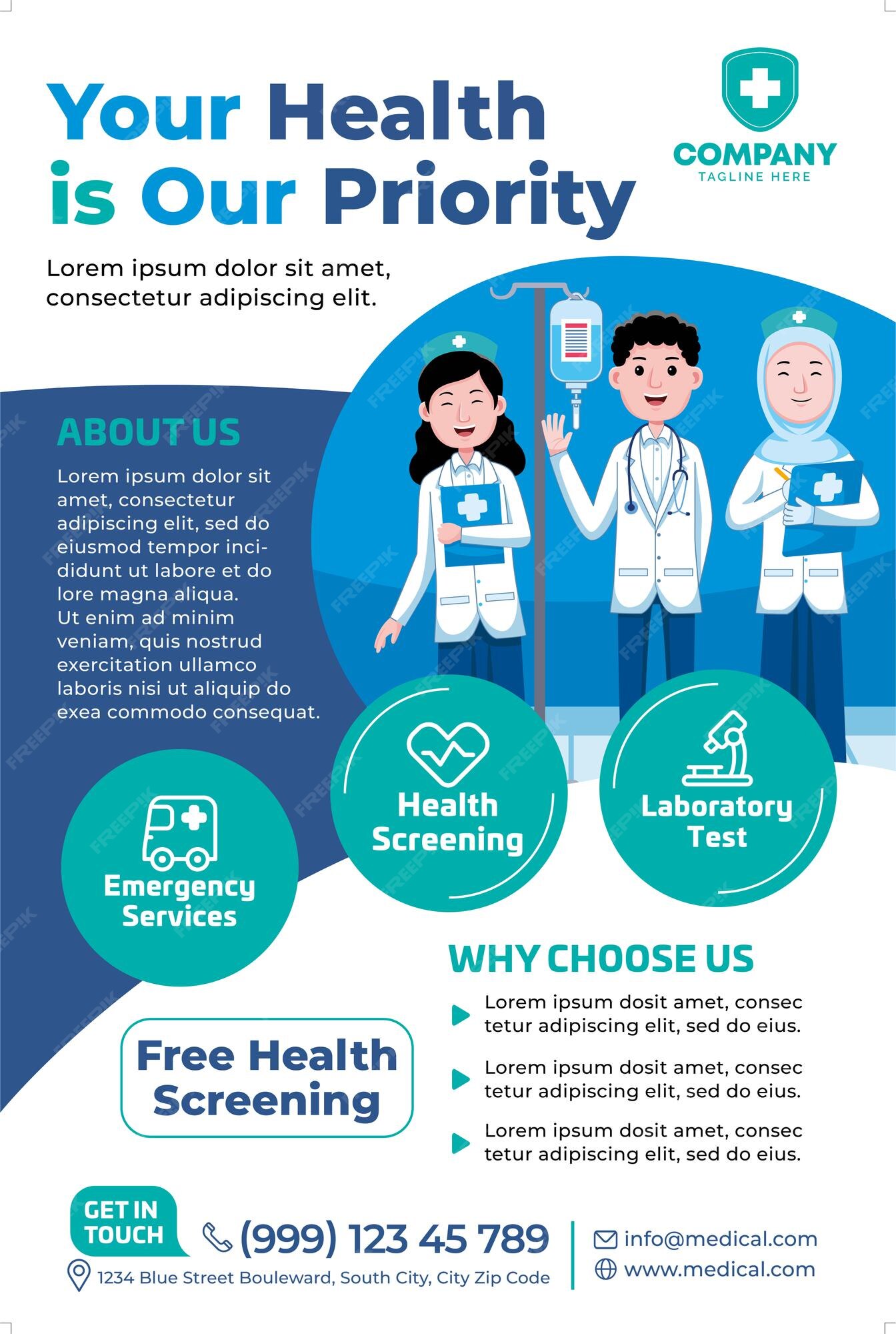 premium-vector-medical-poster-promotion-in-flat-design-style