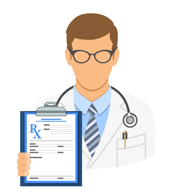 Vector medical prescription concept