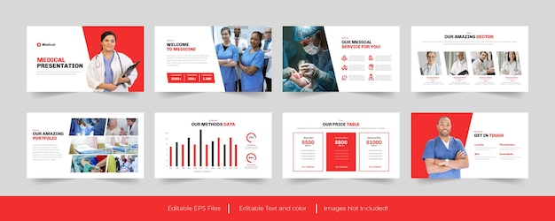 Vector medical presentation tamplate design