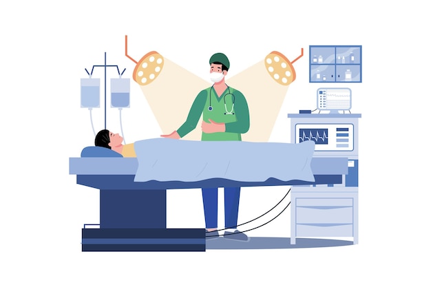 Medical professional multitasking for successful surgery