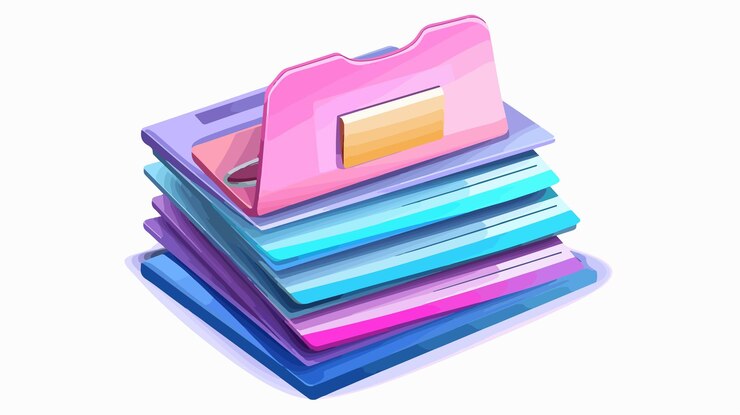 Vector medical records cartoon icon vector illustration in high resolution