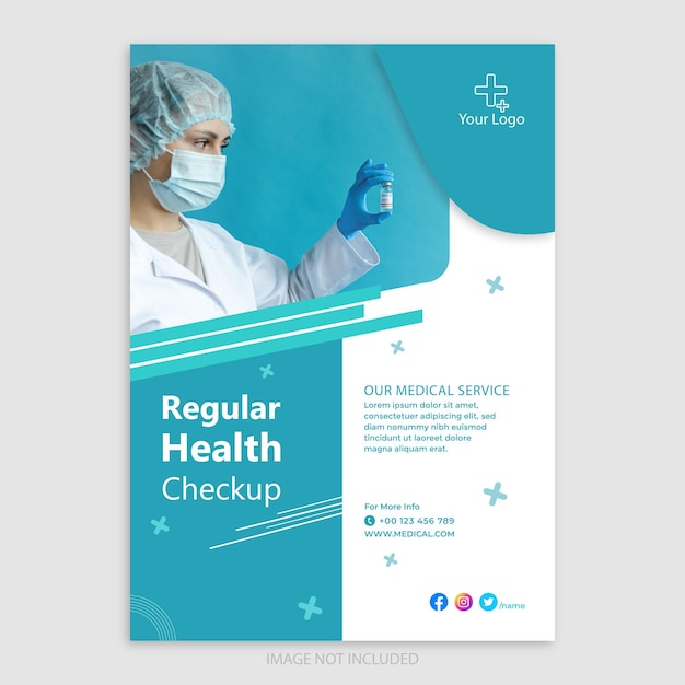 medical regular health care poster vector template