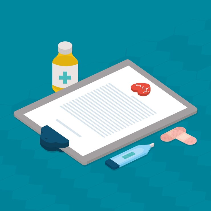 Vector medical report illustration