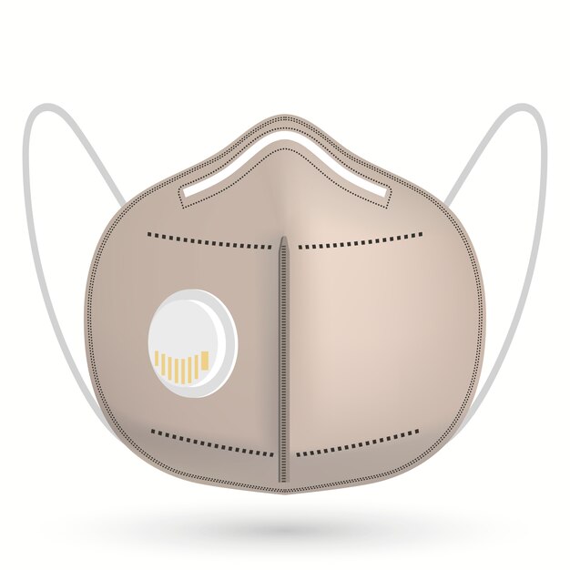 Maschera chirurgica per respiratore medico. cura del viso copertura, protezione delle infezioni respiratorie.