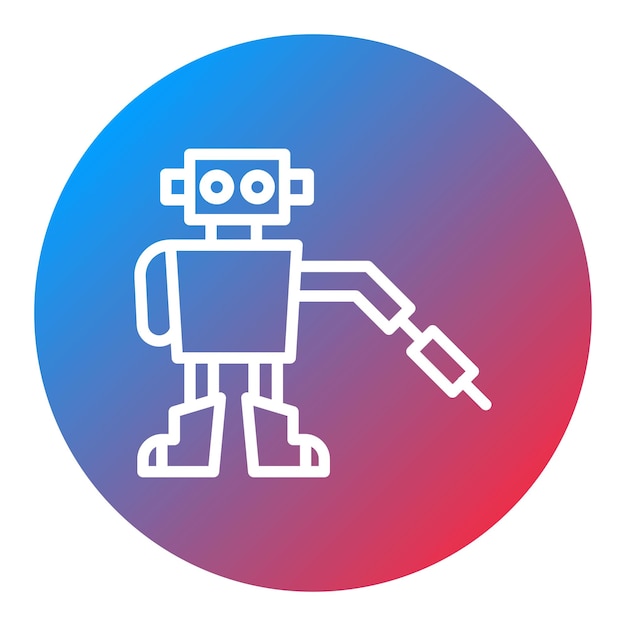 Immagine vettoriale di icone di robot medici può essere utilizzata per la robotica