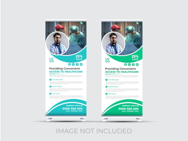 medical roll up banner design