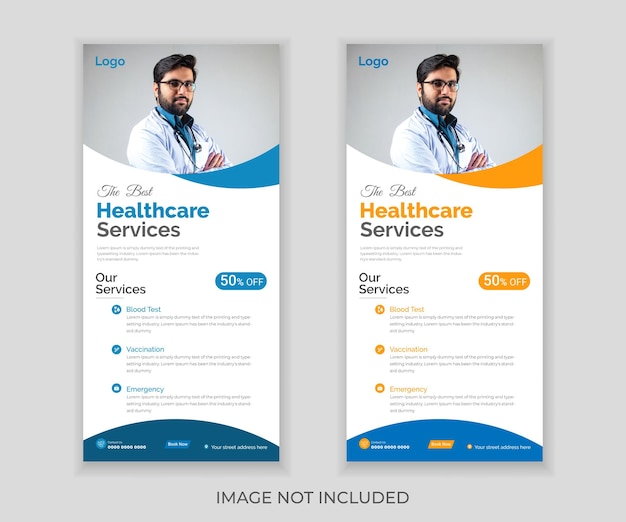 Medical rollup or dl flyer design template for your business