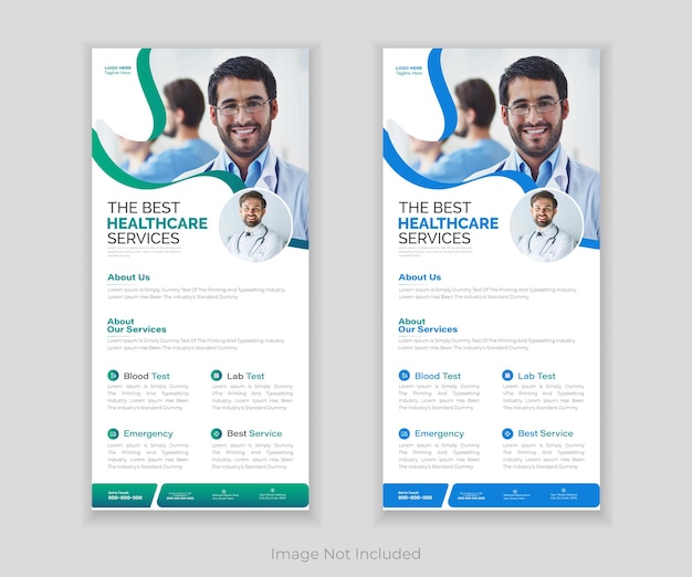 Medical RollUp Or Dl Flyer Design Template For Your Business