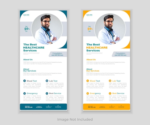 Medical RollUp of Dl Flyer Design Template voor uw bedrijf