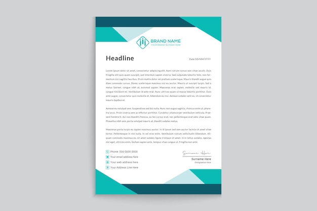 Medical science blue color letterhead design