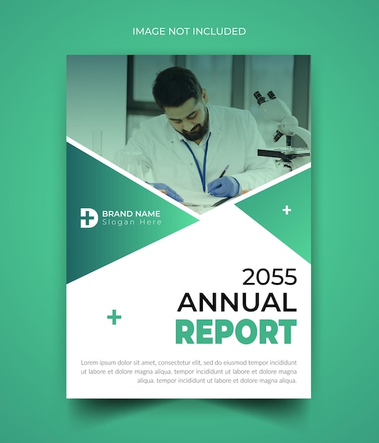 Medical scientist laboratory annual report cover design template