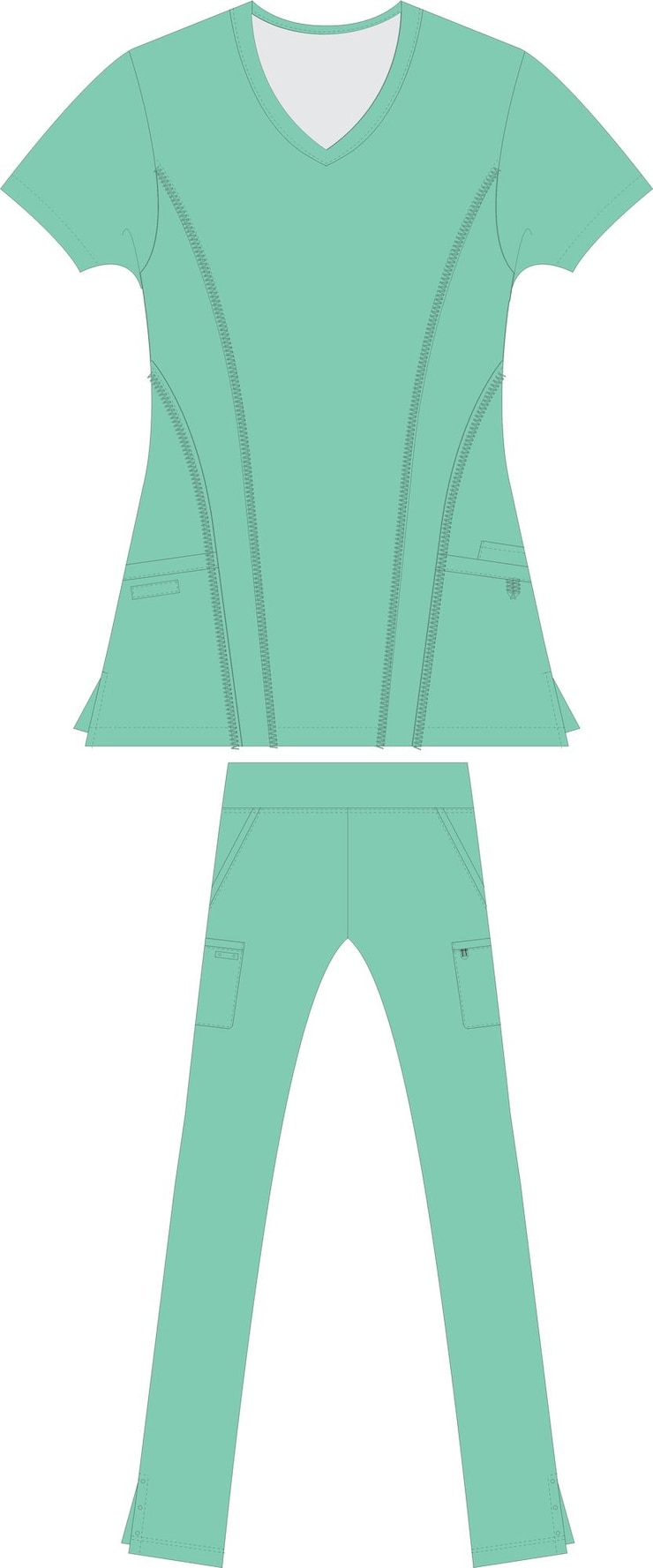 Vector medical scrub top and pant