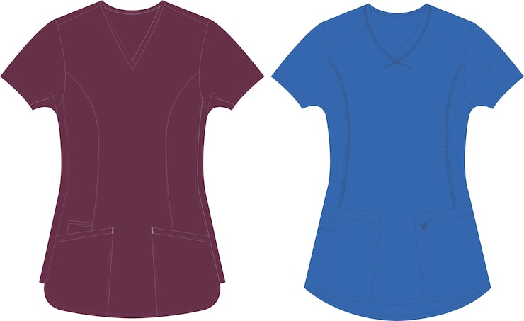 Vector medical scrub top and pant