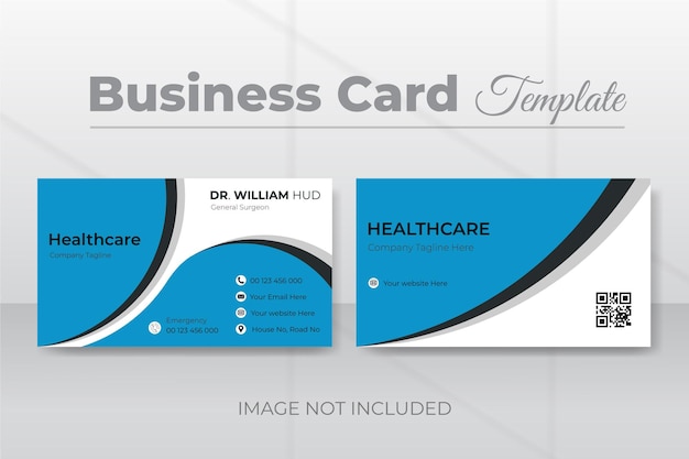 Шаблон визитной карточки медицинского обслуживания и врача