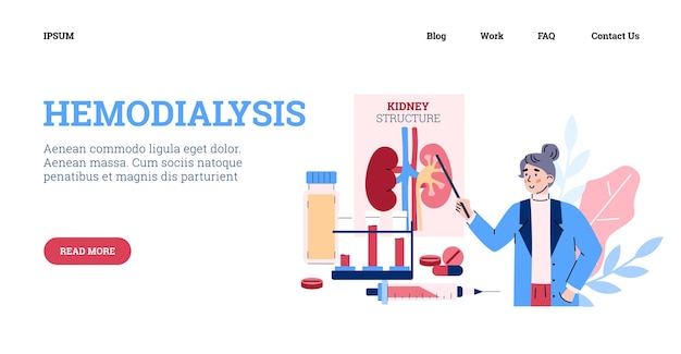 Medical service hemodialysis for patients with kidney failure disease