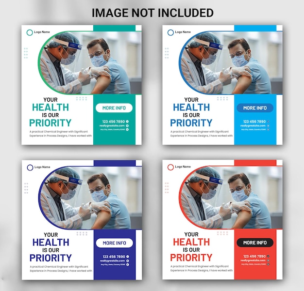 medical service or medical health service social media instagram post template